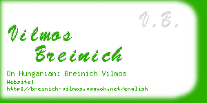 vilmos breinich business card